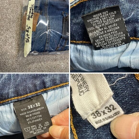 Refinery republic mens distress jean sz 38x32 refinery Denim Design Stretch nwot - Picture 9 of 12